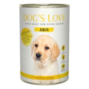 Hundefutter DOG’S LOVE Junior Gefl?gel mit Zucchini 6x400g