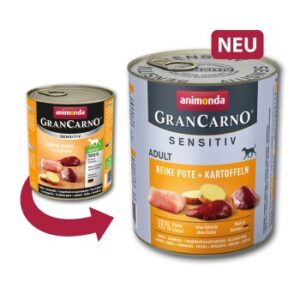 Hundefutter animonda GranCarno Adult Sensitiv Pute & Kartoffel 12×800 g