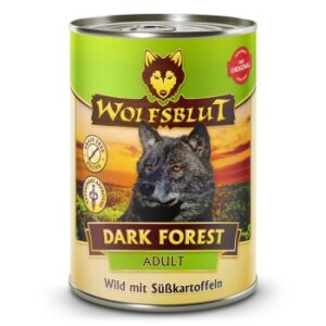 Hundefutter WOLFSBLUT Adult Dark Forest – Wild mit Süßkartoffel – 6x395g