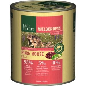 Hundefutter REAL NATURE WILDERNESS Nassfutter für Hunde Junior Pure Horse Pferd 6×800 g