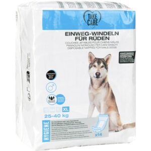 Hundewindeln TAKE CARE Einweg Rüdenwindeln 14 Stück XL