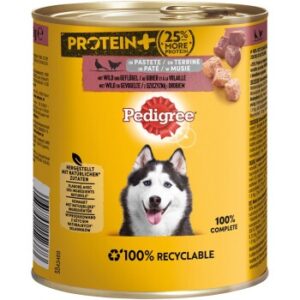 Hundefutter Pedigree Dose Protein+ in Pastete 12x800g Wild & Gefl?gel