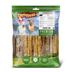 Hundefutter DeliBest Ochsenziemer Premium, 15cm, 1kg