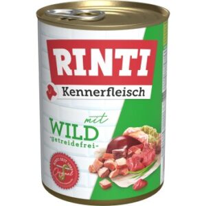 Hundefutter RINTI Kennerfleisch Wild 24×400 g