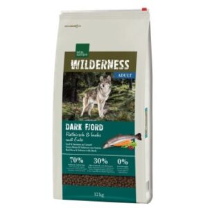 Hundefutter REAL NATURE WILDERNESS Dark Fjord: Hochwertiges Rothirsch- und Lachs-Futter für gesunde Hunde