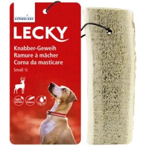 Hundefutter Lecky Knabber-Geweih halbiert S