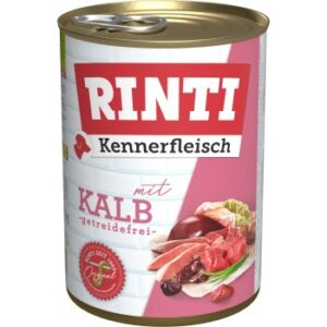 Hundefutter RINTI Kennerfleisch Kalb 24×400 g