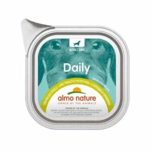 Hundefutter Almo nature Daily Menu 32x100g mit Huhn und Erbsen