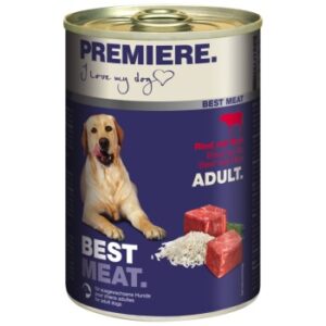 Hundefutter PREMIERE Best Meat Adult Rind & Reis 12×400 g