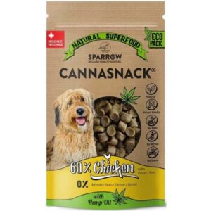 Hundefutter Sparrow CannaSnack mit CBD Huhn 150g 15 g