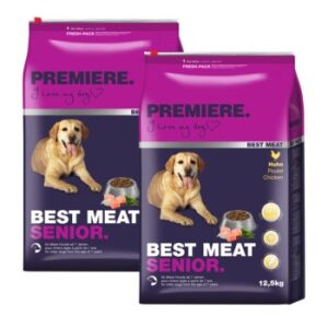 Hundefutter PREMIERE Best Meat Senior Huhn 2×12.5 kg