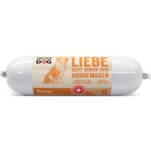 Hundefutter NaturaDog Wurst Huhn mit Gemüse Brocken 20×400 g