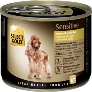 Hundefutter SELECT GOLD Sensitive Adult 6x200g Huhn mit Steckrübe