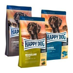 Hundefutter HAPPY DOG Sensible Probierpaket L?nderreise 3x1kg Mixpaket 1