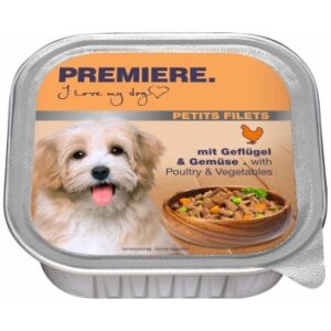 Hundefutter PREMIERE Petits Filets Geflügel & Gemüse 11×150 g