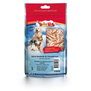 Hundefutter SwissDog Spiral Sandwich XL Chicken&Fish 100g