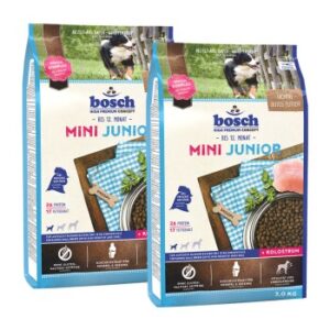 Hundefutter bosch Mini Junior Geflügel 2×3 kg