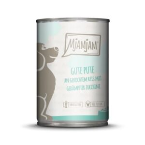 Hundefutter MjAMjAM Adult Pute an Reis mit Zucchini 6×400 g