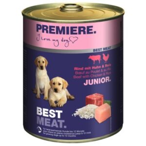 Hundefutter PREMIERE Best Meat Junior Huhn & Rind 12×800 g