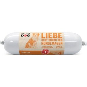 Hundefutter NaturaDog Huhn und Reis Wurst 4×850 g – Hochwertige Tiernahrung für gesunde Hunde