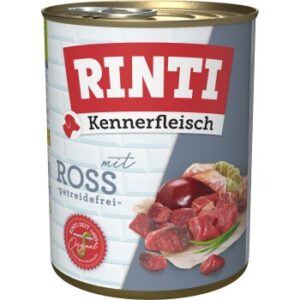 Hundefutter RINTI Kennerfleisch Ross 12×800 g