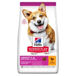 Hundefutter Hill’s Science Plan Small & Miniature Adult 1-6 Huhn 2×6 kg