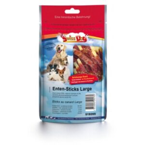 Hundefutter SwissDog Enten Sticks 100g, 9 Stück