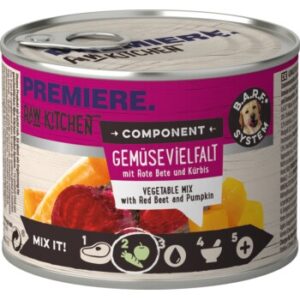 Hundefutter PREMIERE RAW KITCHEN Gemüsevielfalt 6x200g Obst & Gemüse