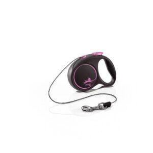 Leinen Flexi Black Design Seil pink XS, 3 m, 8 kg