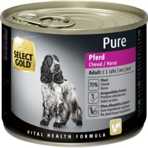 Hundefutter SELECT GOLD Pure Adult Pferd 24×200 g