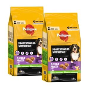 Hundefutter Pedigree Professional Nutrition Adult Maxi >25kg mit Gefl?gel und Gem?se 2×12 kg