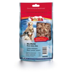 Hundefutter SwissDog Mix-Würfel Rind, Huhn und Ente 100g