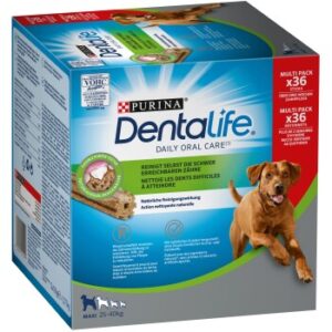 Hundefutter DentaLife PURINA Hunde-Zahnpflege-Snacks Multipack Maxi, 36x