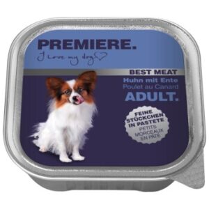 Hundefutter PREMIERE Best Meat Adult Ente & Huhn 16×100 g