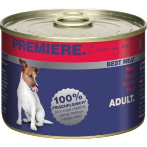 Hundefutter PREMIERE Best Meat Adult Rind 12×185 g