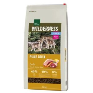 Hundefutter REAL NATURE WILDERNESS Maxi Junior Pure Duck 12 kg – Hochwertiges Hundefutter für gesunde Entwicklung