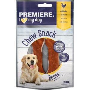 Hundefutter PREMIERE Kauknochen mit Huhn 2 Stück, 120 g