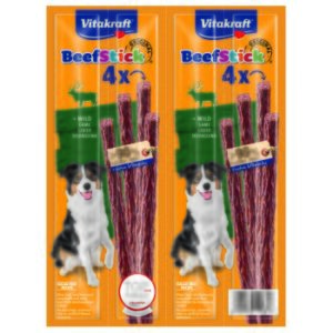 Hundefutter Vitakraft Beef-Stick 2×4 Stk. Wild