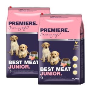 Hundefutter PREMIERE Best Meat Junior Huhn 2×12.5 kg