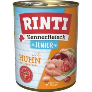 Hundefutter RINTI Kennerfleisch Junior Huhn 12×800 g