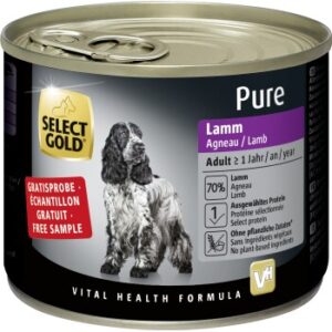 Hundefutter SELECT GOLD Pure Adult Lamm 6×200 g