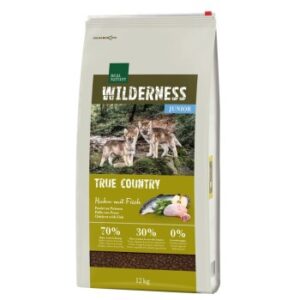 Hundefutter REAL NATURE WILDERNESS Junior True Country Huhn mit Fisch 12 kg