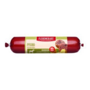 Hundefutter Fleischeslust Wurst Singleprotein 6x800g Pferd mit Kartoffel