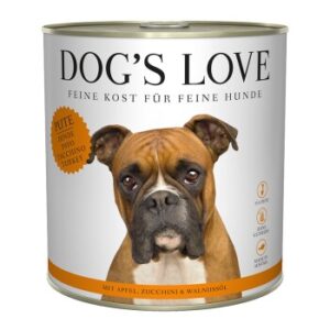 Hundefutter DOG’S LOVE Adult Classic 6x800g Pute mit Apfel & Zucchini