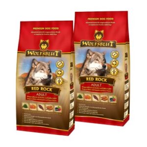 Hundefutter WOLFSBLUT Adult Red Rock, Kängurufleisch mit Kürbis 2×2 kg