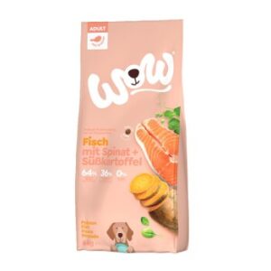 Hundefutter WOW Adult Fisch mit Spinat 2×6 kg