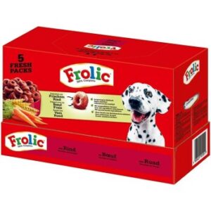 Hundefutter Frolic 5 Fresh Packs mit Rind, Karotten und Getreide 5 x 1,5kg