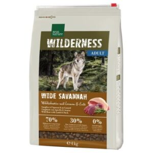 Hundefutter REAL NATURE WILDERNESS Wide Savannah Wildschwein mit Lamm & Ente 4 kg