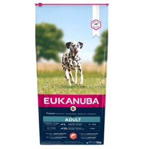 Hundefutter EUKANUBA mit Lachs & Gerste für große Rassen 2×12 kg