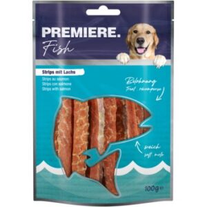 Hundefutter PREMIERE Fish Strips mit Lachs 100g